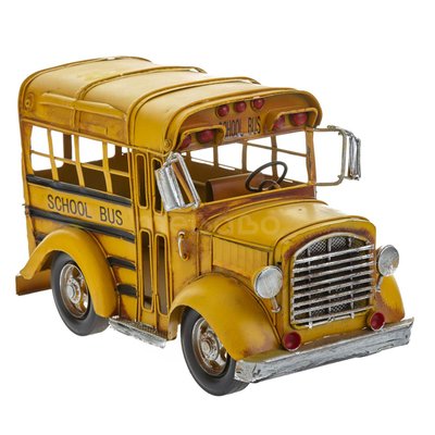 Miniatura Ônibus Escolar Decorativo Vintage
