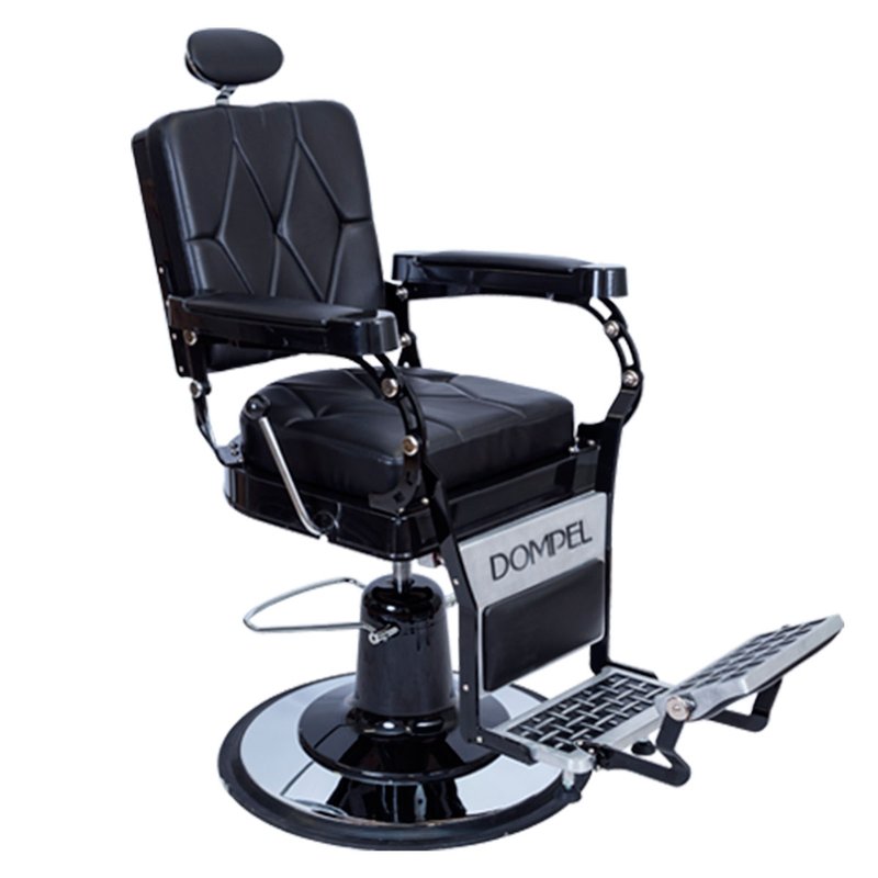 Cadeira De Barbeiro Reclinável Harley Profissional - Preto
