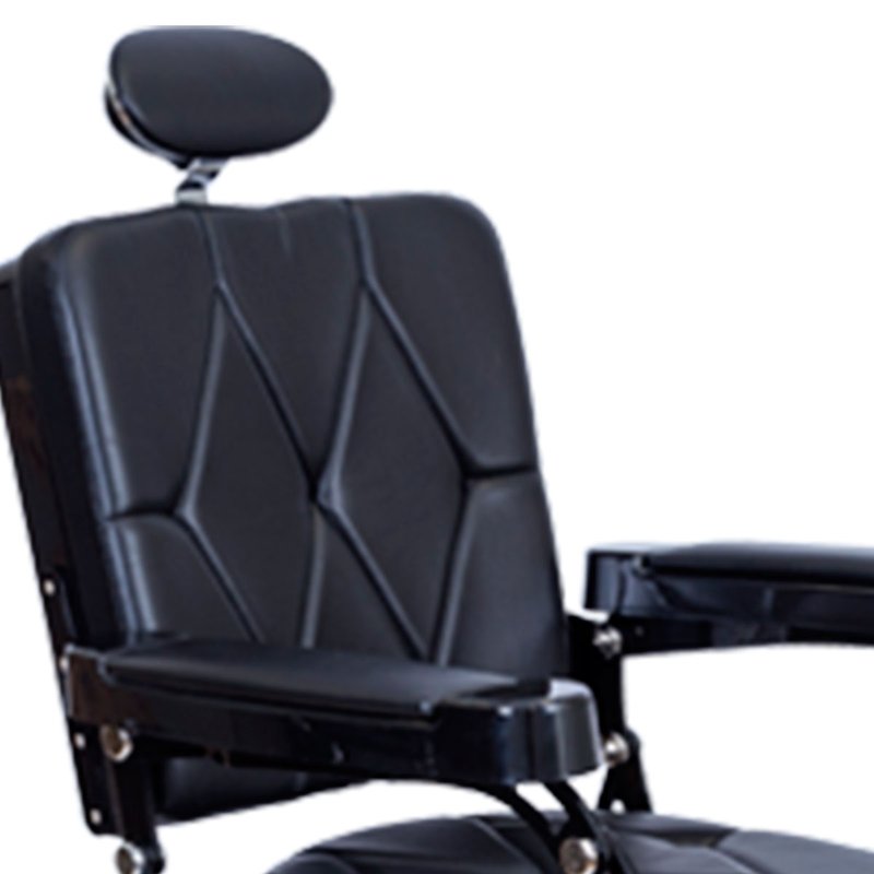 Cadeira De Barbeiro Reclinável Harley Profissional Dompel Cor Preto/Branco