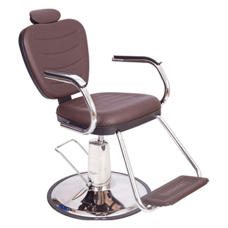 Cadeira Barbeiro Encosto Reclinável Para Salão Cabeleireiro Preta Dompel  Nomad
