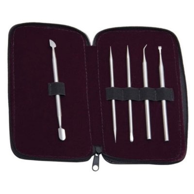 Kit Instrumentais Para Manicure Com Estojo 5 Pecas Santa Clara
