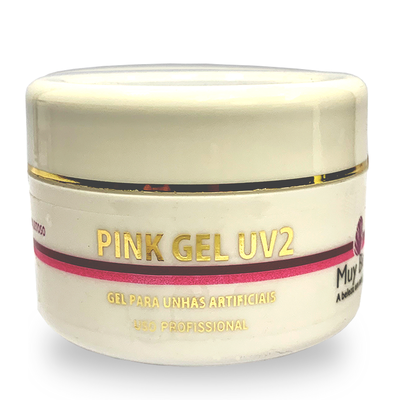 Pink Gel Para Alongamento de Unhas Muy Biela 24g