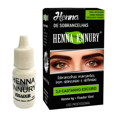 Henna Knnury Para Sobrancelhas 4g + Fixador 10ml