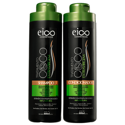 Kit Eico Shampoo + Condicionador Tratamento Coco