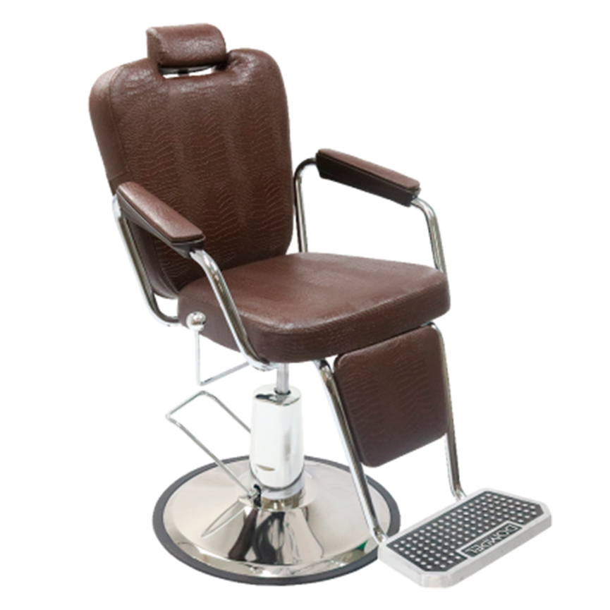 Cadeira Barbeiro Encosto Reclinável Para Salão Cabeleireiro Preta Dompel  Nomad