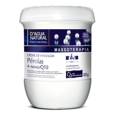 Creme de Massagem Pérolas + Nano Q10 D'agua Natural