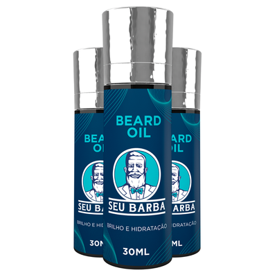 Kit 3 Óleo Hidratante Para Barba Beard Oil Seu Barba