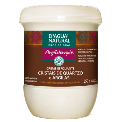 Creme Esfoliante Cristais Quartzo Argila D'agua Natural