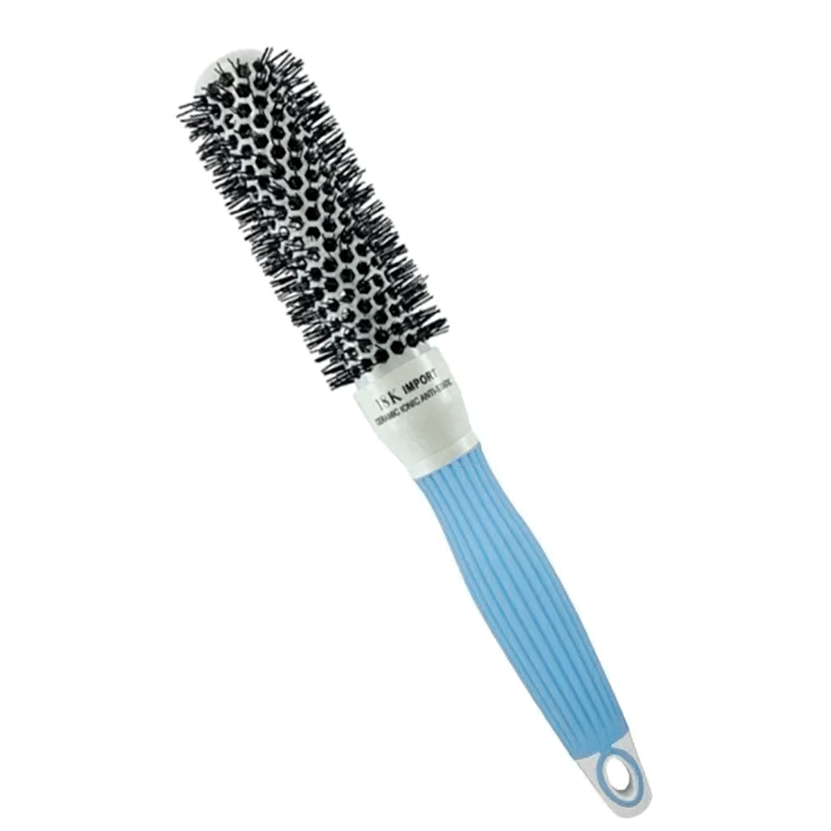 Escova de Cabelo Térmica de Cerâmica 18K Azul