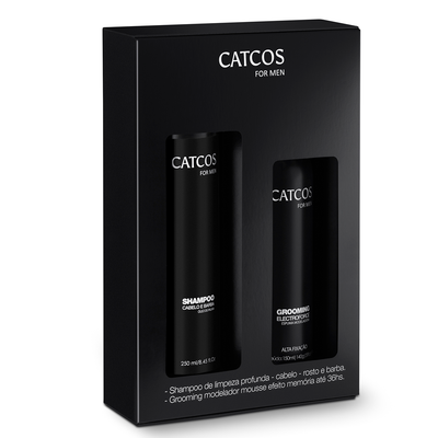 Kit Shampoo + Grooming de Cabelo Catcos For Men