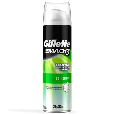 Espuma De Barbear Gillette MACH3 Sensitive