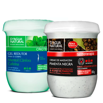 Kit Pimenta Negra + Gel Redutor D'agua Natural
