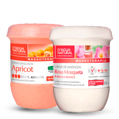 Kit Creme Rosa Mosqueta + Esfoliante Forte Apricot D'agua Natural