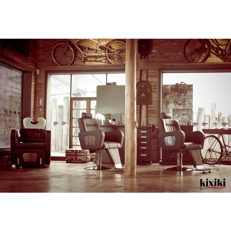 Cadeira De Barbeiro Reclinável Sparta Kixiki - R$ 3.850