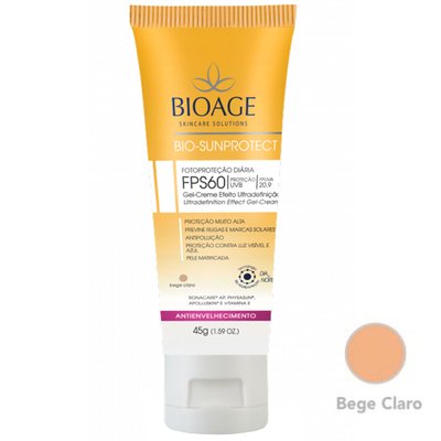 Gel-Creme Antienvelhecimento FPS 60 Bio-Sunprotect Bioage 45g