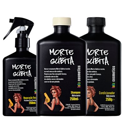 Kit Morte Súbita Shampoo + Condicionador + Spray Tratamento Lola Cosmetics