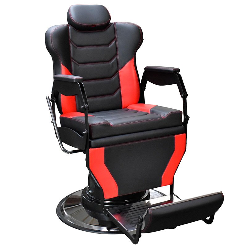 Cadeira de Barbeiro Pro com Descanso de Pernas Móvel